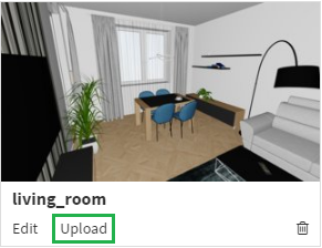 Uploading scene to the internet