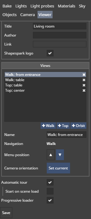 Viewer tab
