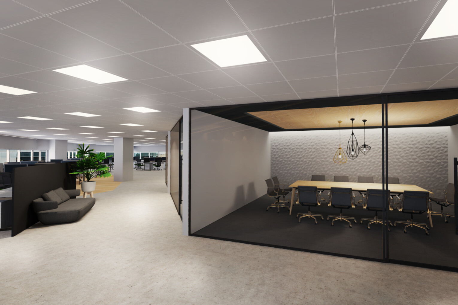 Modern office interior design online walkthrough