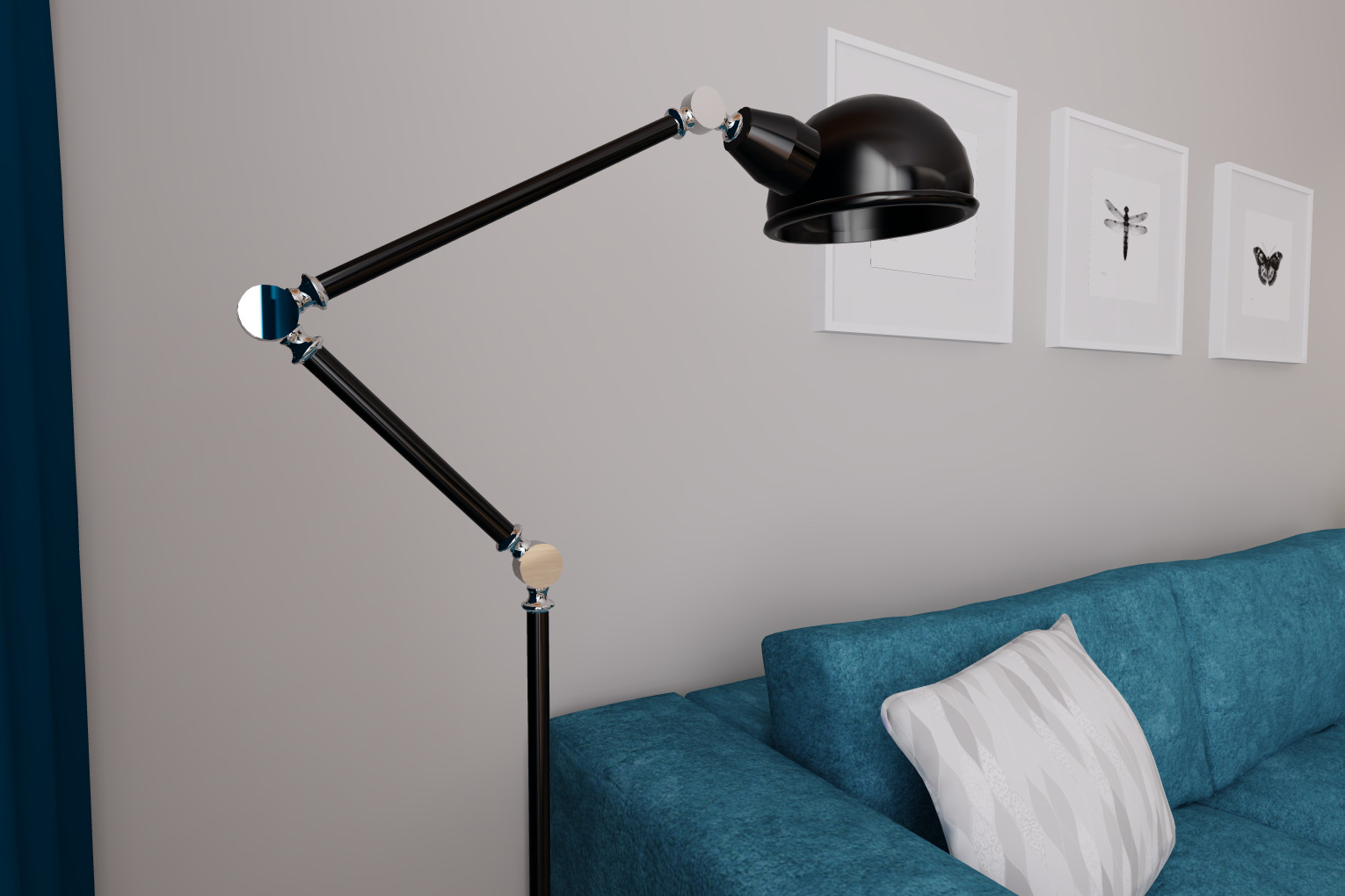 Black lamp real-time rendering