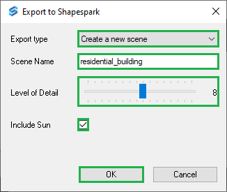 Revit export dialog